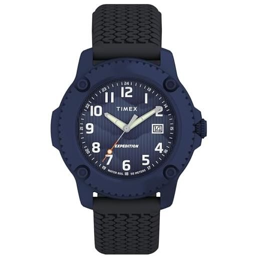 Timex Traprock - Orologio analogico al quarzo, da uomo, con cinturino in tessuto, Grigio, Cinturino