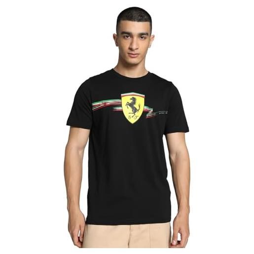 PUMA t-shirt scuderia ferrari race big shield da uomo m black