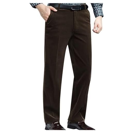 Generico pantaloni uomo invernali eleganti slim fit pantaloni velluto uomo casual pantalone termici caldo elasticizzati