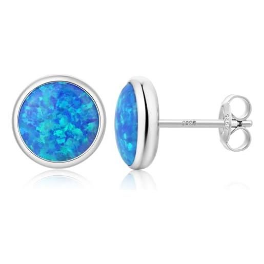 Orecchini con doppietto ovale di opale blu all'ingrosso