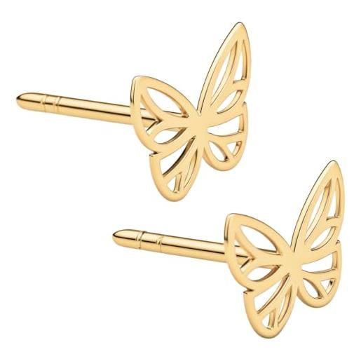 Orecchini a Perno Farfalla in Filigrana Da Donna in Argento Sterling