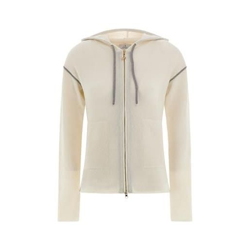 DEHA - maglia lounge full zip cardigan in poliammide, bianco (m)