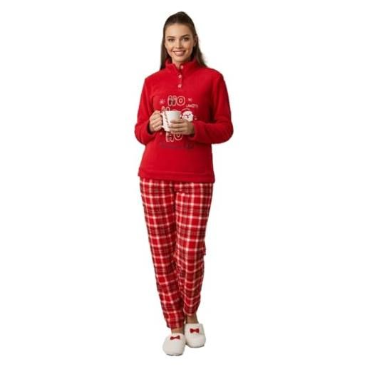 Toocool Pigiama Donna Double Face: Felpa Con Cappuccio In Ecopelliccia, Pantaloni Con Cuori E Brillantini, Taglie Dalla 40 Alla 46