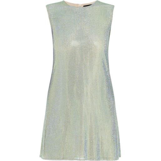 Celia Kritharioti abito corto con decorazione di cristalli - verde