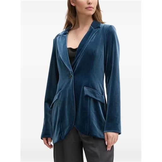Joseph Ribkoff blazer monopetto in velluto - blu