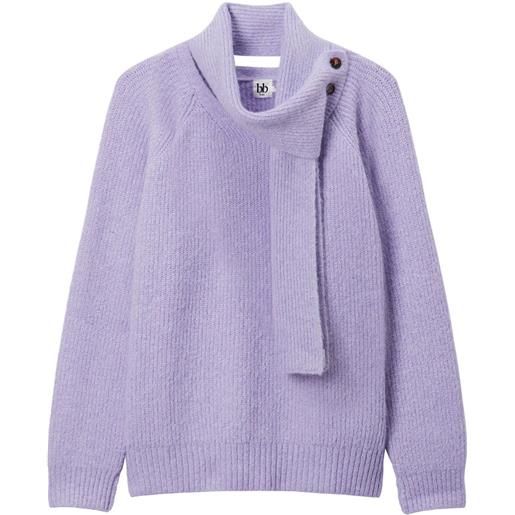 b+ab maglione a collo alto - viola