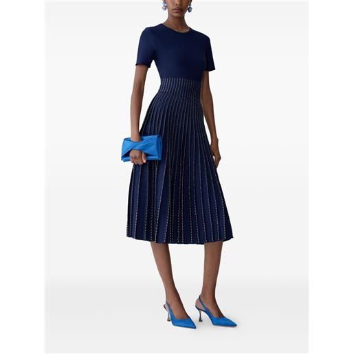 Carolina Herrera abito con ricamo - blu