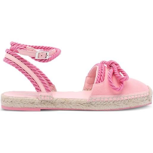 MACH & MACH espadrilles double bow riviera - rosa