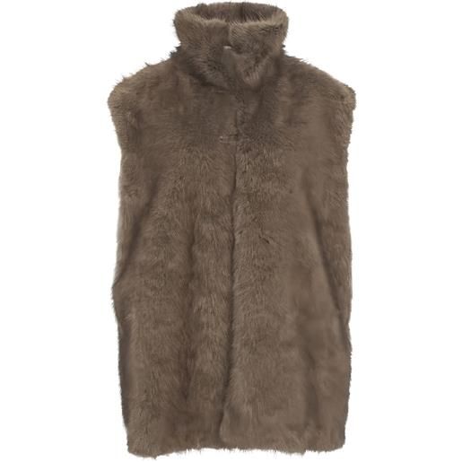 LIU JO gilet smanicato a collo alto - marrone