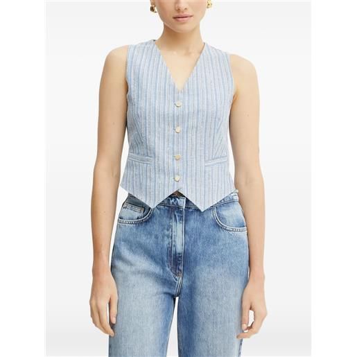 FRACOMINA gilet a righe - blu