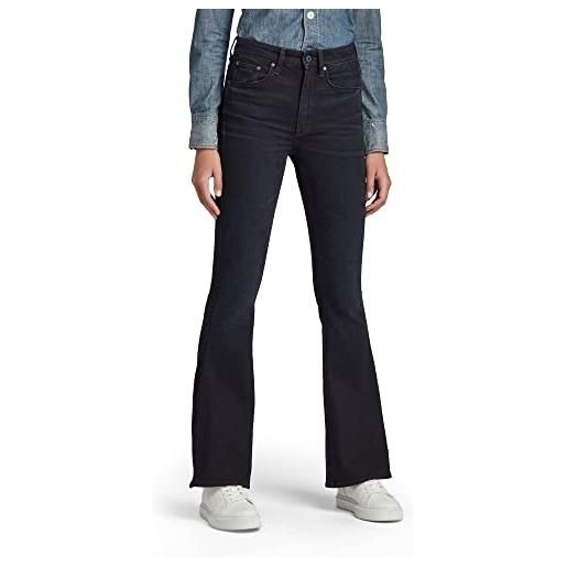 G-STAR donna 3301 high flare jeans, blu (worn in deep water d01541-c830-c596), 27w / 32l