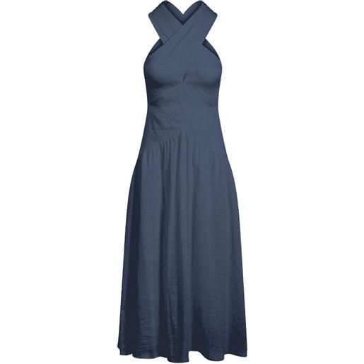 Merlette abito midi zadie con spalline incrociate - blu