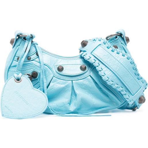 Balenciaga borsa a spalla le cagole xs - blu