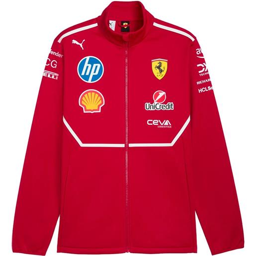 PUMA x scuderia ferrari giacca team softshell 2025 con zip - rosso