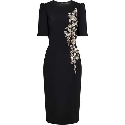 Jenny Packham abito midi roma con decorazione - nero