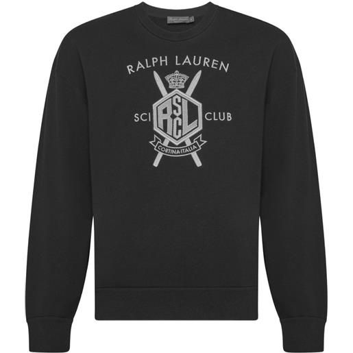 Ralph Lauren Purple Label felpa con stampa - nero