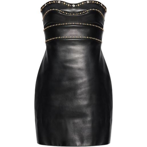 Versace abito corto con borchie - nero