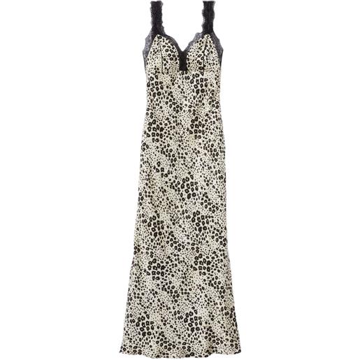 Claudie Pierlot abito midi con rifinitura in pizzo - toni neutri