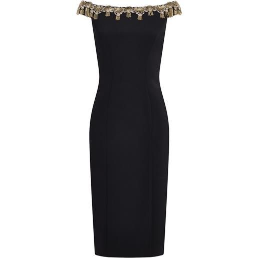 Jenny Packham abito midi valorie con decorazione - nero