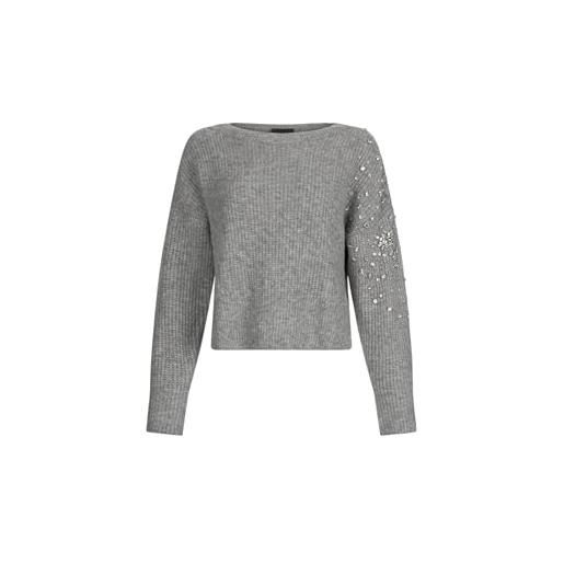 Liu Jo donna maglione scollo a barca cf5150ma74q lana grigio xs