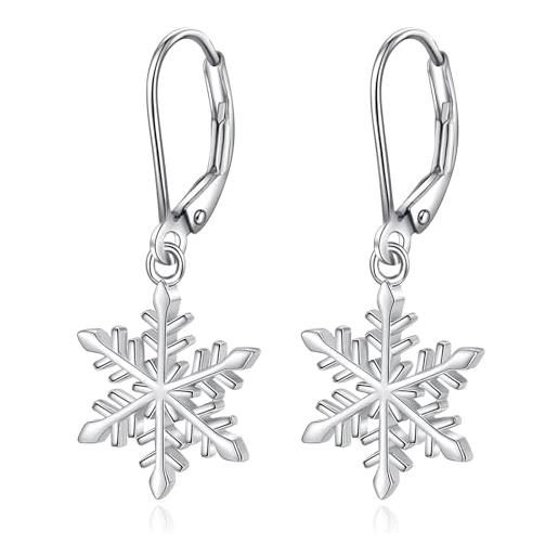 Orecchini in ossidiana fiocco di neve Ossidiana sfaccettata con perline