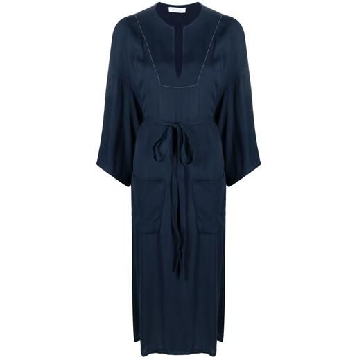 Fabiana Filippi abito midi con cintura - blu