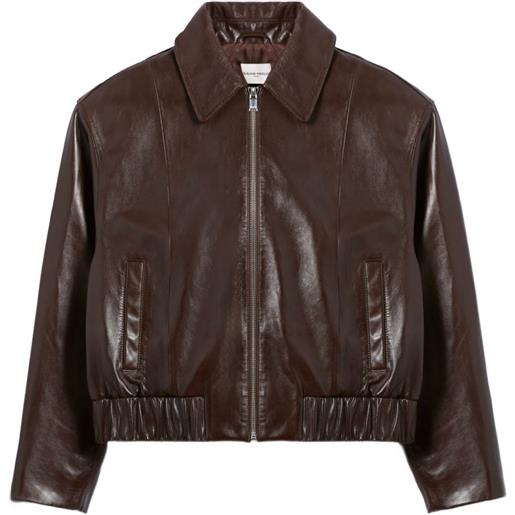 Claudie Pierlot giacca in pelle - marrone