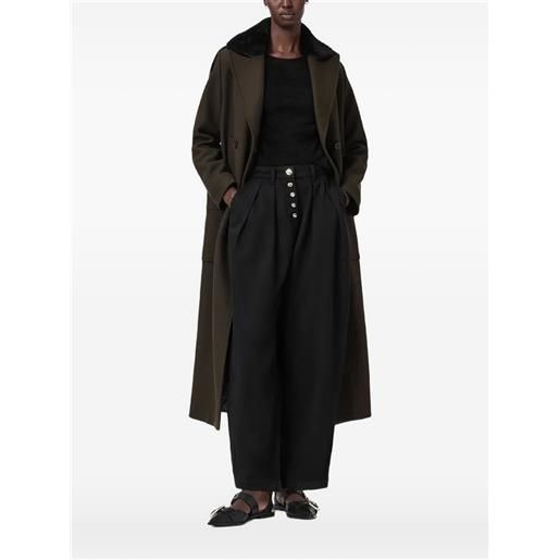 AllSaints cappotto doppiopetto millie - verde