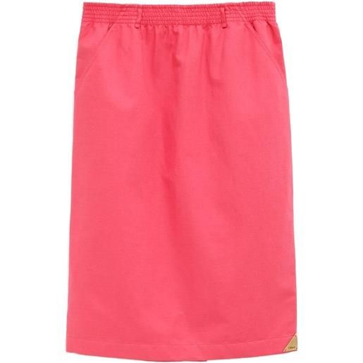 Chloé shorts con vita elasticizzata - rosa