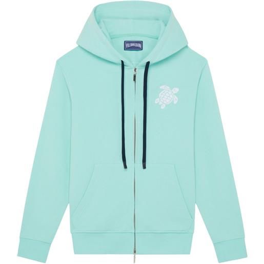 Vilebrequin felpa con cappuccio e logo - verde