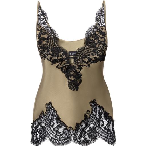 IL VOLO blusa gia con dettagli in pizzo - verde