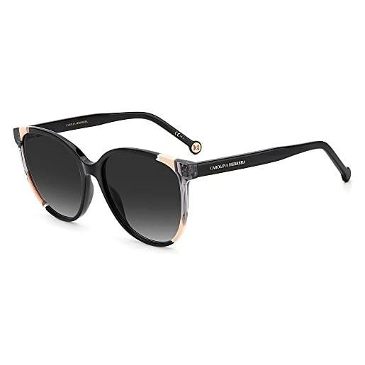 Carolina Herrera her ch 0063/s kdx/9o black nude sunglasses unisex acetate, standard, 58