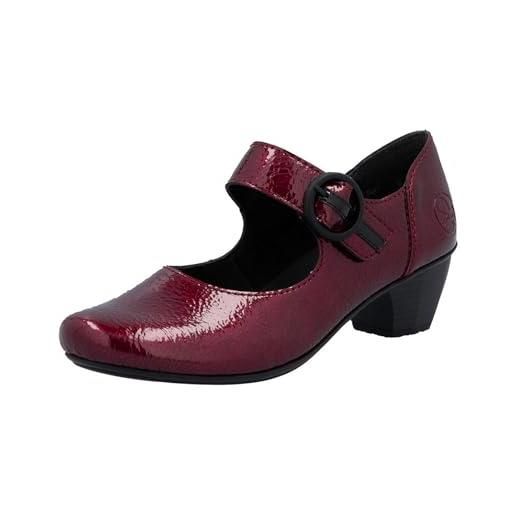 Rieker 41756, scarpe décolleté donna, colore: rosso, 40 eu