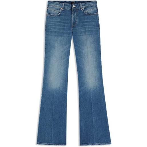 BOSS jeans a gamba larga in denim elasticizzato blu per il massimo comfort, blu