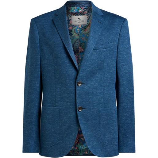 ETRO blazer monopetto - blu