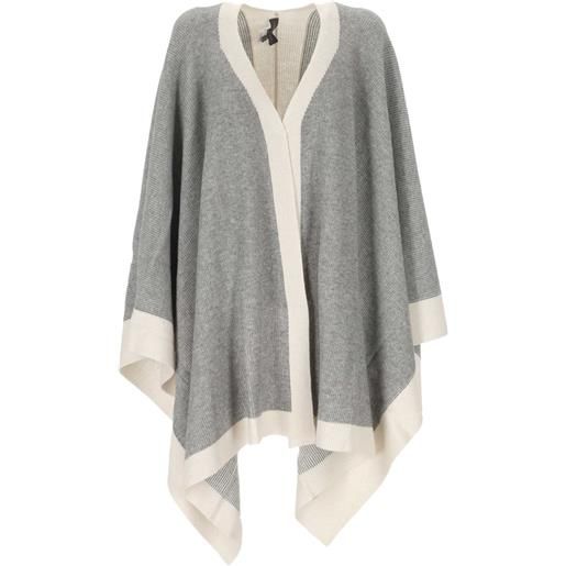 Lorena Antoniazzi mantella con design color-block - grigio