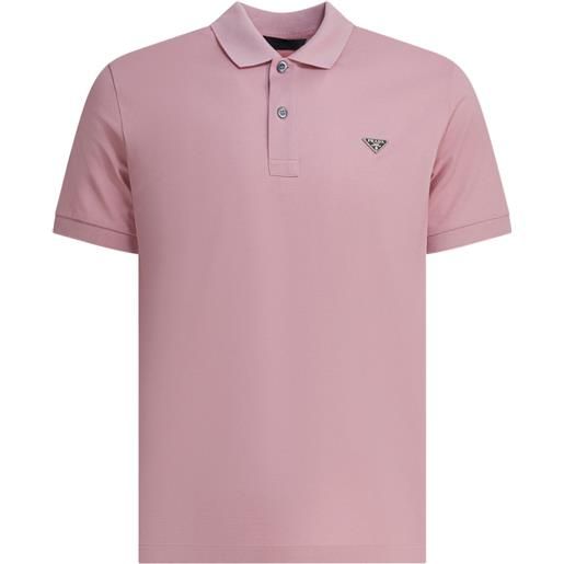 Prada polo con logo - rosa