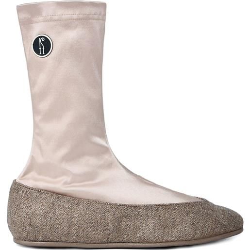 Kiko Kostadinov stivali proxima con logo - toni neutri