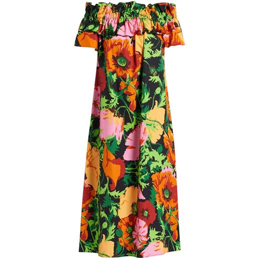 La DoubleJ abito breakfast a fiori - arancione