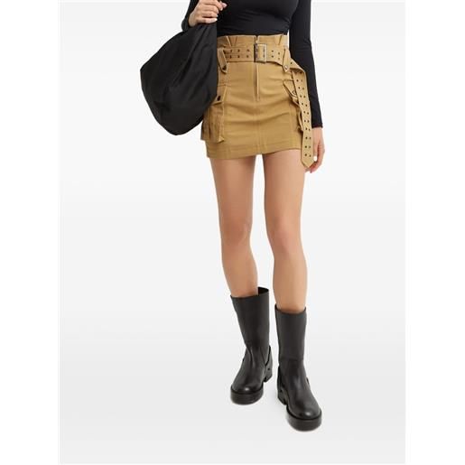 SEROYA minigonna con cintura - toni neutri