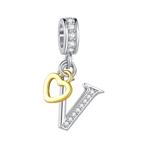 Ciondoli A Cuore Con Lettera Dell'Alfabeto – In Rame Per Bracciali E Collane Fai Da Te