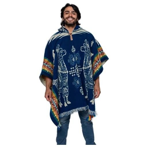 Alpaca Land, poncho fatto a mano in lana di alpaca ecuadoriana, taglia unica