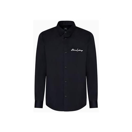 Armani Exchange maglietta da uomo essential, logo signature, navy scuro, xxl