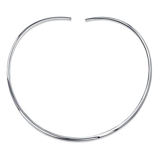 GoPaw Catena di collane da uomo in acciaio inossidabile da 2/3/4mm, collana a catena d'argento da uomo, lunghezza 46-71cm(Argento-2mm, 46cm