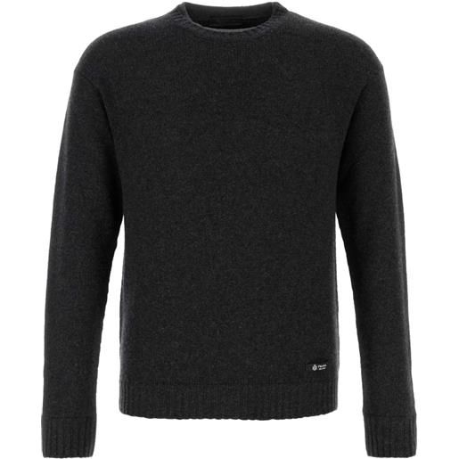 Prada maglione con rifinitura a coste - grigio