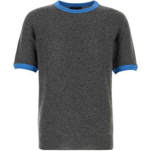 Prada maglione a maniche corte - grigio