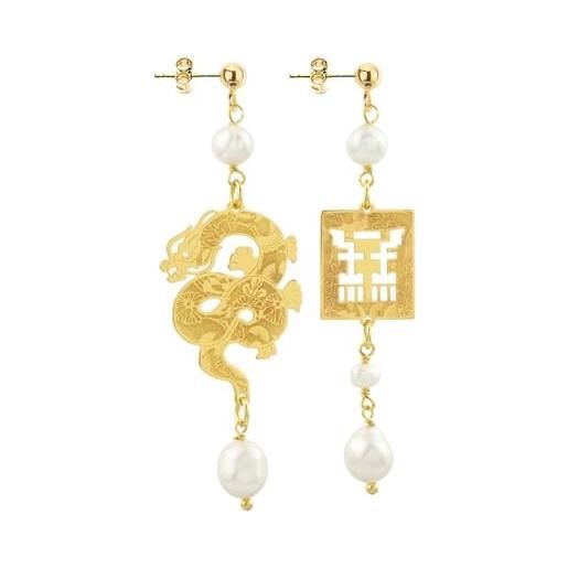 Orecchini a forma di drago in argento sterling, turchese
