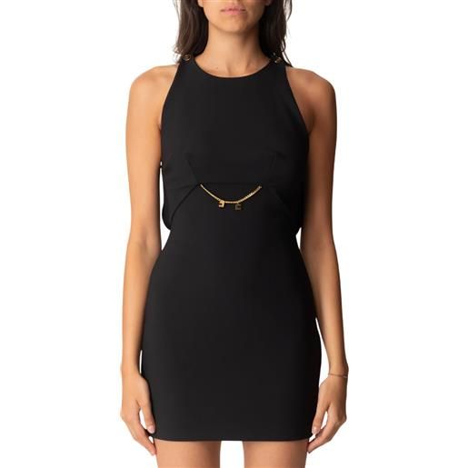 ELISABETTA FRANCHI abito in doppio crepe e georgette - ab80856e2 - merlot