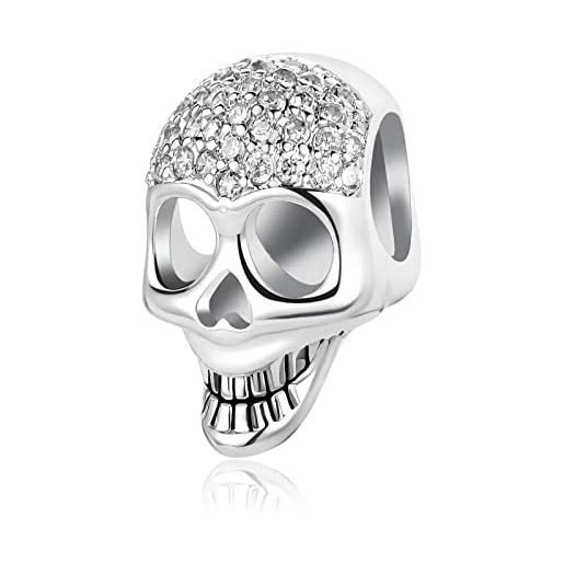 Ciondolo A Forma Di Teschio Con Fiamme In Oro Giallo 14k!! - Italia - Foto 2