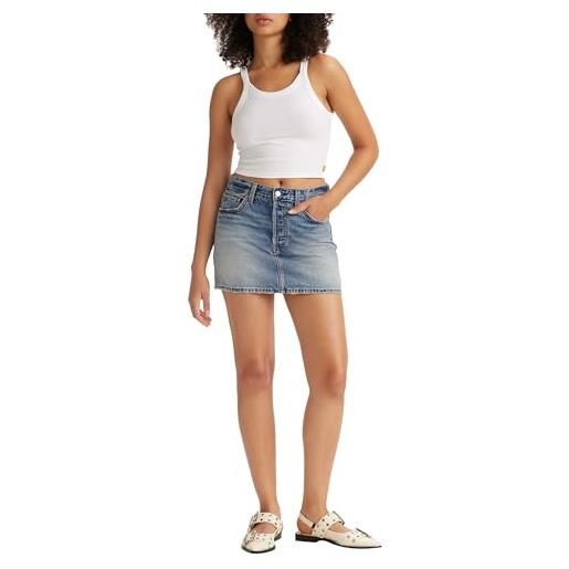 Levi's icon skirt gonna, dark mirror, 32w donna